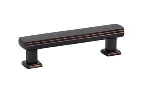 Emtek 86422US10B Art Deco Cabinet Pull with 3-1/2" Center to Center Oil Rubbed Bronze Finish