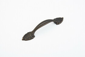 Schaub 871-ABZ 96mm Center to Center Corinthian Cabinet Pull Ancient Bronze Finish