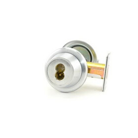 Best 8T27KSTK626 8T Series 2-3/8" Backset 7 Pin Single Cylinder Deadbolt Standard Strike Less Core Satin Chrome Finish