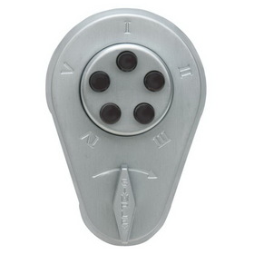 Kaba Simplex 90226D Auxiliary Lock with Thumbturn; 1" Deadbolt for 1-3/8" to 1-1/2" Door Satin Chrome Finish