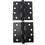Emtek 92014US19 Pair of 4" x 4" Square Steel Heavy Duty Hinges Flat Black Finish, Price/PR