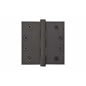 Emtek 96214US10B Pair of 4" x 4" Square Solid Brass Heavy Duty Hinges Oil Rubbed Bronze Finish