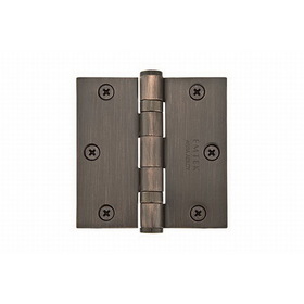 Emtek 96413US10B Pair of 3-1/2" x 3-1/2" Square Solid Brass Heavy Duty Ball Bearing Hinges Oil Rubbed Bronze Finish