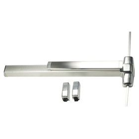 Von Duprin 9827EOF26D3 3' Fire Rated Surface Vertical Rod Smooth Case Exit Device; 626 Satin Chrome Finish