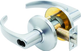Best 9K37AB14DS3626 9K Series 2-3/4" Backset 7 Pin Entry 14 Lever and D Rose with ANSI Strike Less Core Satin Chrome Finish