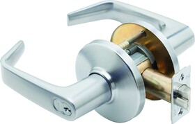 Best 9K37AB15DS3626 9K Series 2-3/4" Backset 7 Pin Entry 15 Lever and D Rose with ANSI Strike Less Core Satin Chrome Finish