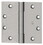 Hager AB70041226DNRP 4-1/2" x 4-1/2" Full Mortise Standard Weight Concealed Anti Friction Bearing Three Knuckle Hinge Non Removable Pin Satin Chrome Finish, Price/EA
