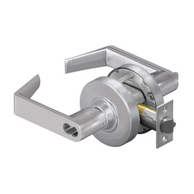 Schlage Commercial ALX53BRHO626 ALX Series Grade 2 Entry Rhodes Lever Lock with Small Format IC Prep Less Core, 47267042 2-3/4" Deadlatch, and 47267101 ANSI Strike Satin Chrome Finish