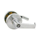 ASSA Abloy Accentra AU4607LN626LC Office Entry Augusta Lever Grade 2 Cylindrical Lock Less Cylinder, MCD234 Latch, and 497-114 Strike US26D (626) Satin Chrome Finish
