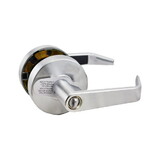 ASSA Abloy Accentra AU4607LN626 Office Entry Augusta Lever Grade 2 Cylindrical Lock with Para Keyway, MCD234 Latch, and 497-114 Strike US26D (626) Satin Chrome Finish