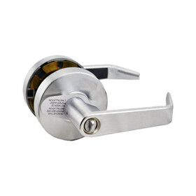 ASSA Abloy Accentra AU4607LN626 Office Entry Augusta Lever Grade 2 Cylindrical Lock with Para Keyway, MCD234 Latch, and 497-114 Strike US26D (626) Satin Chrome Finish