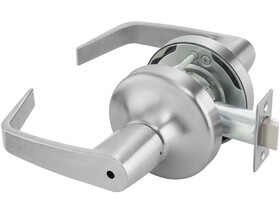 ASSA Abloy Accentra AU4702LN626 Privacy Augusta Lever Grade 1 Cylindrical Lock with 693 Latch and 497-114 Strike US26D (626) Satin Chrome Finish