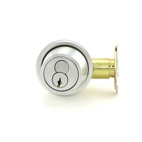 Schlage Commercial B562R626 Grade 2 Double Cylinder Deadbolt with Full Size Interchangeable Core C Keyway with 12287 Latch and 10094 Strike Satin Chrome Finish