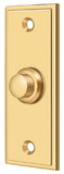 Deltana BBS333CR003 Bell Button; Rectangular Contemporary; Lifetime Brass Finish