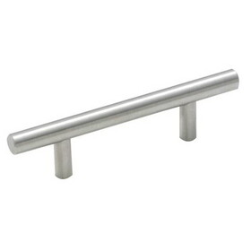 Amerock BP19010CSG9 3" (76 mm) Center to Center Carbon Steel Bar Pull Sterling Nickel Finish