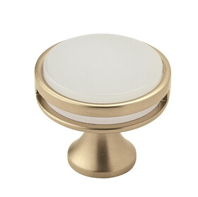 Amerock BP36608BBZFA 1-3/8" (35 mm) Diameter Frosted Acrylic Oberon Cabinet Knob Golden Champagne Finish