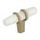 CARRIONE 2-1/2" LENGTH KNOB MARBLE WHITE AND GOLDEN CHAMPAGNE FINISH