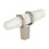 CARRIONE 2-1/2" LENGTH KNOB MARBLE WHITE AND POLISHED NICKEL