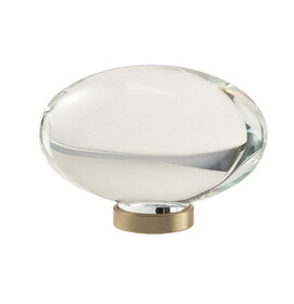 Amerock BP36651CBBZ 1-3/4" (44 mm) Round Glacio Crystal Cabinet Knob Golden Champagne Finish