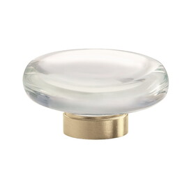 Amerock BP36652CBBZ 1-3/4" (44 mm) Flat Glacio Crystal Cabinet Knob Golden Champagne Finish