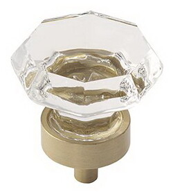Amerock BP55268CBBZ 1-5/16" (33 mm) Diameter Traditional Classics Cabinet Knob Crystal / Golden Champagne Finish