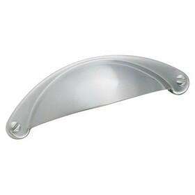 Amerock BP9365G10 2-1/2" (64 mm) Center to Center Essential'Z Cabinet Cup Pull Satin Nickel Finish