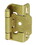 Amerock BPR7550BB 1/2" (13 mm) Overlay Self Closing Partial Wrap Cabinet Hinge 2 Pack Burnished Brass Finish, Price/PR