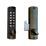 Lockey C150AB Mechanical Keyless Hook Bolt Lock Antique Brass Finish