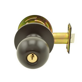 Dexter Commercial C2000CLRMB613KDC Classroom Grade 2 Ball Knob Non Clutching Cylindrical Lock with C Keyway; 2-3/4" Backset; and ANSI Strike Oil Rubbed Bronze Finish