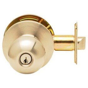 Dexter Commercial C2000ENTRB605KDC Entry / Office Grade 2 Ball Knob Non Clutching Cylindrical Lock with C Keyway; 2-3/4" Backset; and ANSI Strike Bright Brass Finish