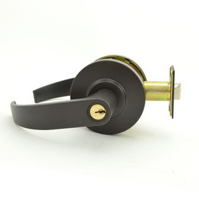 Dexter Commercial C2000ENTRC613KDC Entry / Office Grade 2 Curved Lever Non Clutching Cylindrical Lock with C Keyway; 2-3/4" Backset; and ANSI Strike Oil Rubbed Bronze Finish