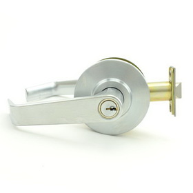 Dexter Commercial C2000STRMR626KDC Storeroom Grade 2 Regular Lever Non Clutching Cylindrical Lock with C Keyway; 2-3/4" Backset; and ANSI Strike Satin Chrome Finish