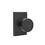 Emtek C5212ROUUS19 Round Knob 2-3/8" Backset Privacy with Modern Rectangular Rose with CF Mechanism for 1-3/8" to 1-3/4" Door Flat Black Finish, Price/EA