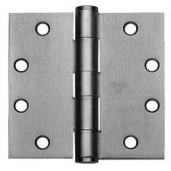 Best Hinges CB17941226D 4-1/2" x 4-1/2" Five Knuckle Architectural Steel Full Mortise Standard Weight Square Corner Hinge # 458441 Satin Chrome Finish
