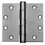 Best Hinges CB17941226D 4-1/2" x 4-1/2" Five Knuckle Architectural Steel Full Mortise Standard Weight Square Corner Hinge # 458441 Satin Chrome Finish, Price/EA