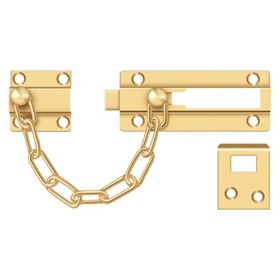 Deltana CDG35CR003 Door Guard; Chain / Doorbolt; Lifetime Brass Finish