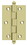 Deltana CH3020U3-UNL 3" x 2" Hinge; with Ball Tips; Unlacquered Bright Brass Finish, Price/PR