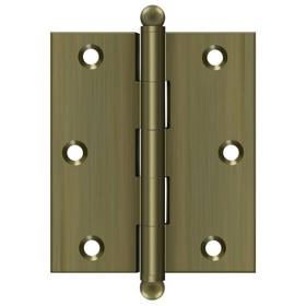 Deltana CH3025U5 3" x 2-1/2" Hinge; with Ball Tips; Antique Brass Finish