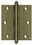 Deltana CH3025U3-UNL 3" x 2-1/2" Hinge; with Ball Tips; Unlacquered Bright Brass Finish, Price/Pair