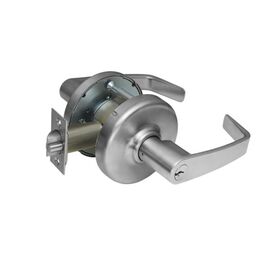 Corbin CL3351NZD626 Zinc Newport Lever and D Rose Single Cylinder Entry Grade 1 Extra Heavy Duty Cylindrical Lever Lock L4 Keyway Satin Chrome Finish