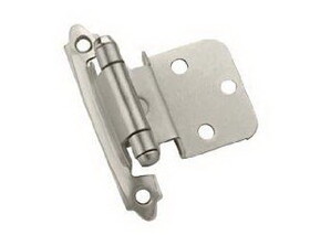Amerock CM7128G10 3/8" (10 mm) Inset Self Closing Face Mount Cabinet Hinge Satin Nickel Finish *Must be Purchased in Multiples of 100*