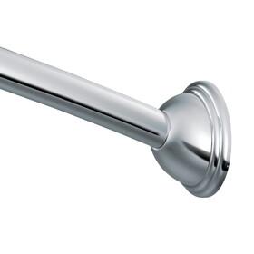 Moen CSR2160CH Adjustable Curved Shower Rod from 54" to 72" with Pivot Flange Bright Chrome Finish