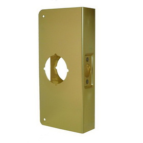 Don-Jo CW1PB Classic Wrap Around for Cylindrical Door Lock with 2-1/8" Hole for 2-3/8" Backset and 1-3/8" Door Bright Brass Finish