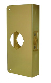 Don-Jo CW3PB Classic Wrap Around for Cylindrical Door Locks with 2-3/4" Backset and 1-3/8" Door Bright Brass Finish