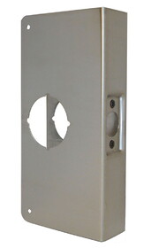 Don-Jo CW3S Classic Wrap Around for Cylindrical Door Locks with 2-3/4" Backset and 1-3/8" Door Stainless Steel Finish