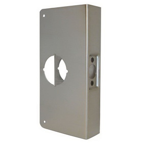 Don-Jo CW4S Classic Wrap Around for Cylindrical Door Locks with 2-3/4" Backset and 1-3/4" Door Stainless Steel Finish