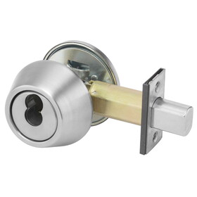 ASSA Abloy Accentra D212626SCHC Single Cylinder Grade 2 Deadbolt with D34 Latch and D243 Strike and Schlage C Keyway US26D (626) Satin Chrome Finish