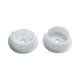 Pamex DD0640WC White Plastic Pole Socket Set for 1-3/8