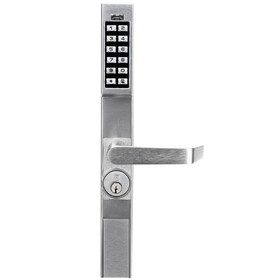 Alarm Lock DL120026D1 Trilogy Narrow Stile Digital Lever Lock Satin Chrome Finish