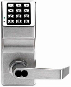Alarm Lock DL2700IC26DS Trilogy Electronic Digital Lever Lock with Interchangeable Core for Schlage Prep Satin Chrome Finish